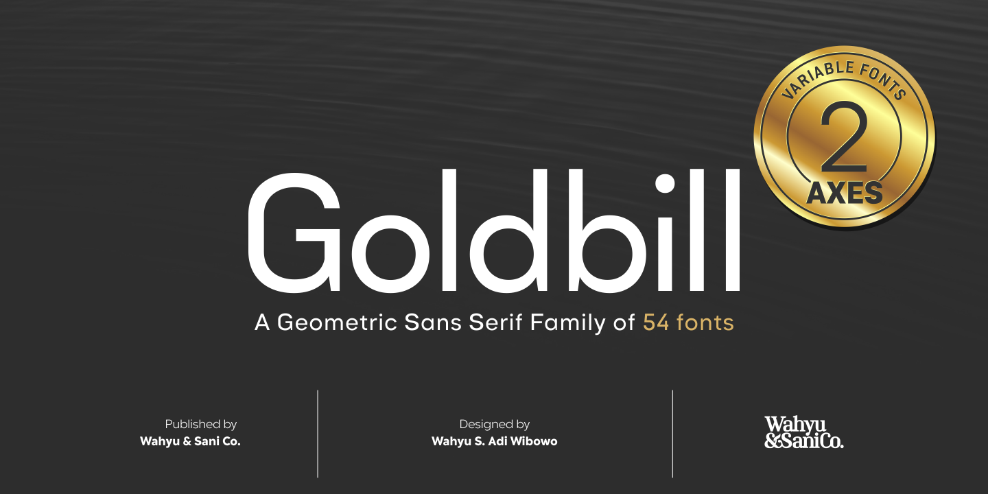 Ejemplo de fuente Goldbill XS Medium Italic